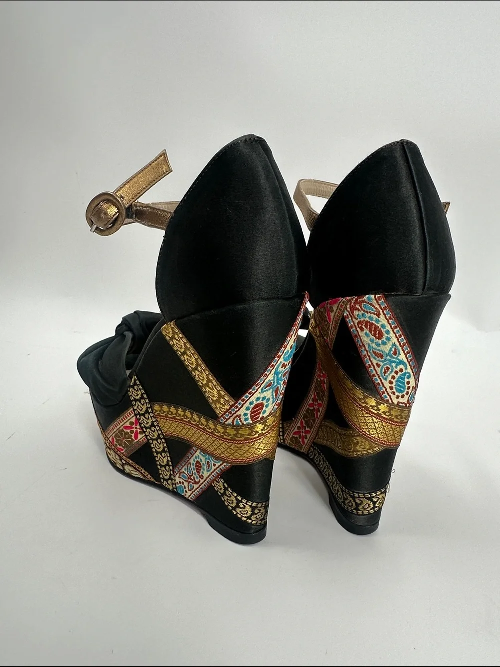 Christian Louboutin satin Wedges heels size 35